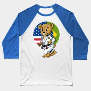 BJJ Kids Brazilian Jiu-jitsu Mascot Baseball T-Shirt